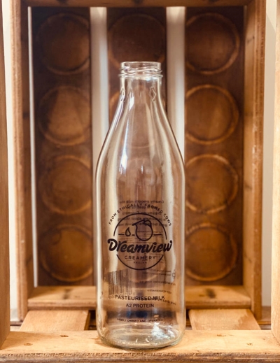 1L - Reusable Glass Bottle - Milk